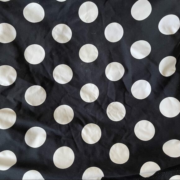 La Blanca Strapless Tankini Polka Dot Soft Cups Black White 8 EUC - Picture 8 of 8
